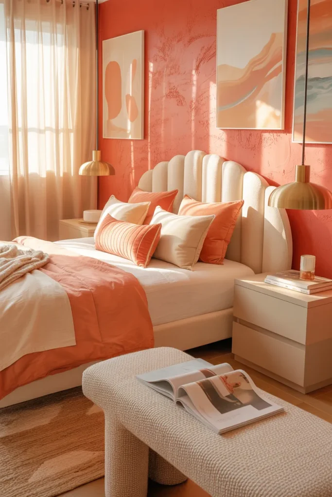 Coral And Soft White