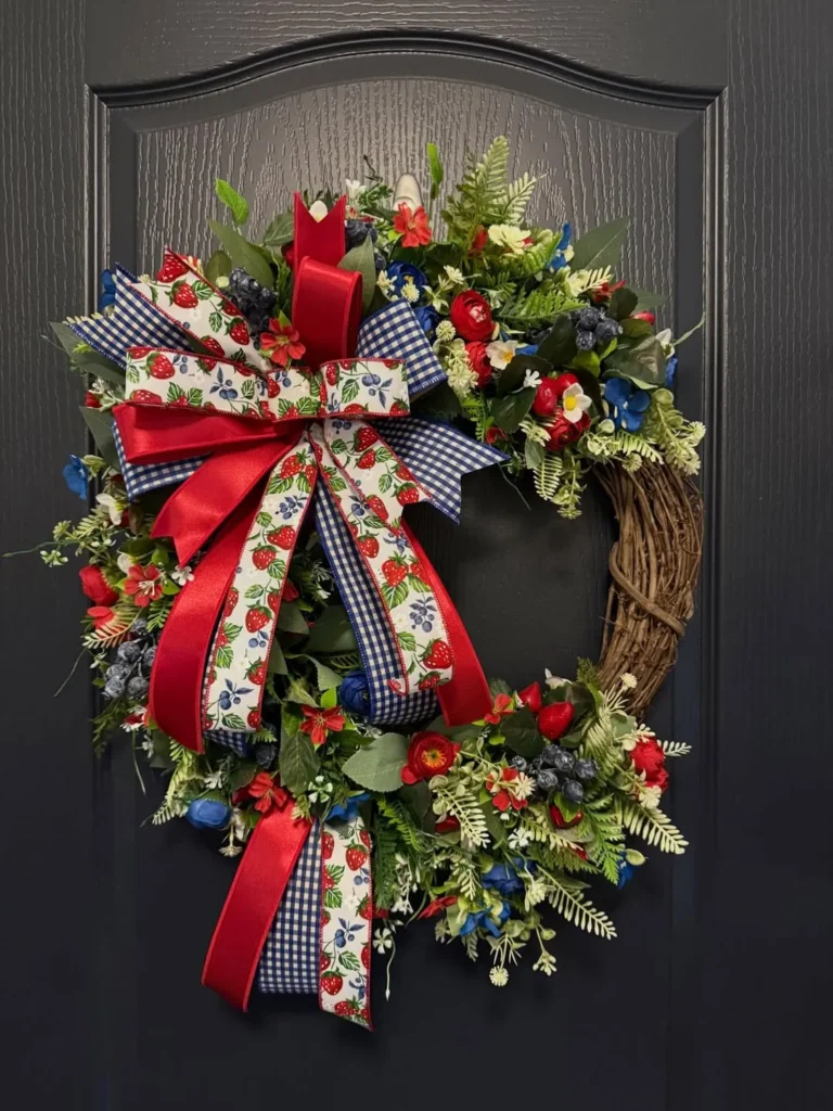 Berry Bow Patriotic Summer Wreath