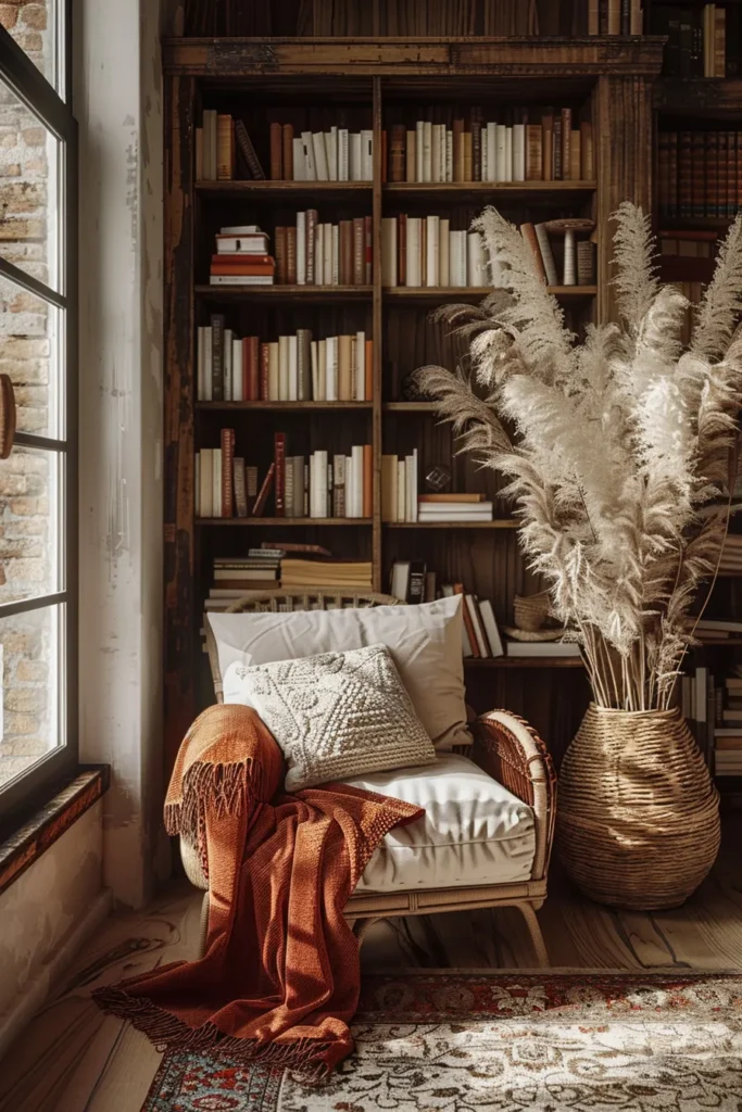 Boho Home Library Retreat