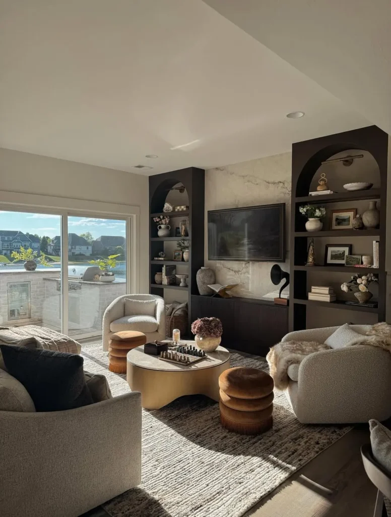 Built-In Shelf Living Corner