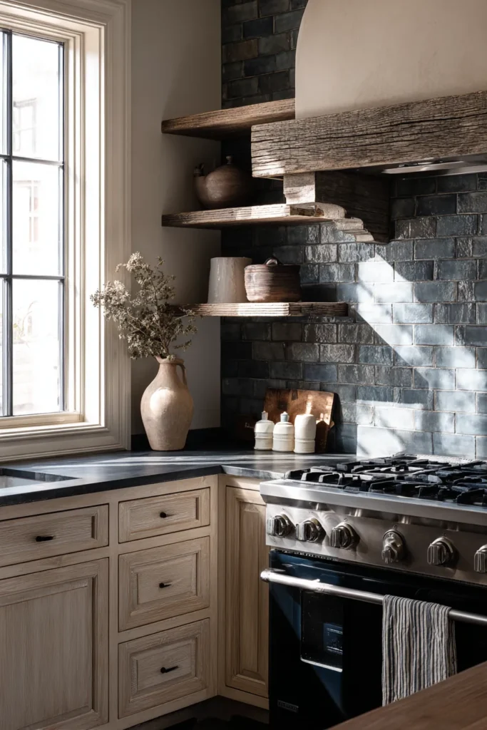 Charcoal Blue Country Tile Contrast