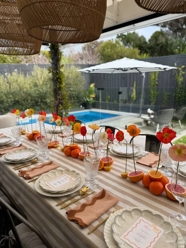 Citrus Bloom Summer Table Setting