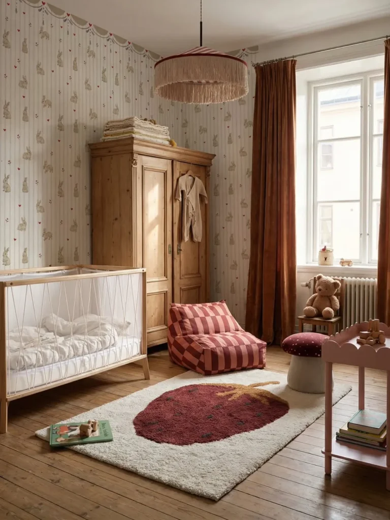 Cozy Rabbit Nursery With Vintage Cottage Style