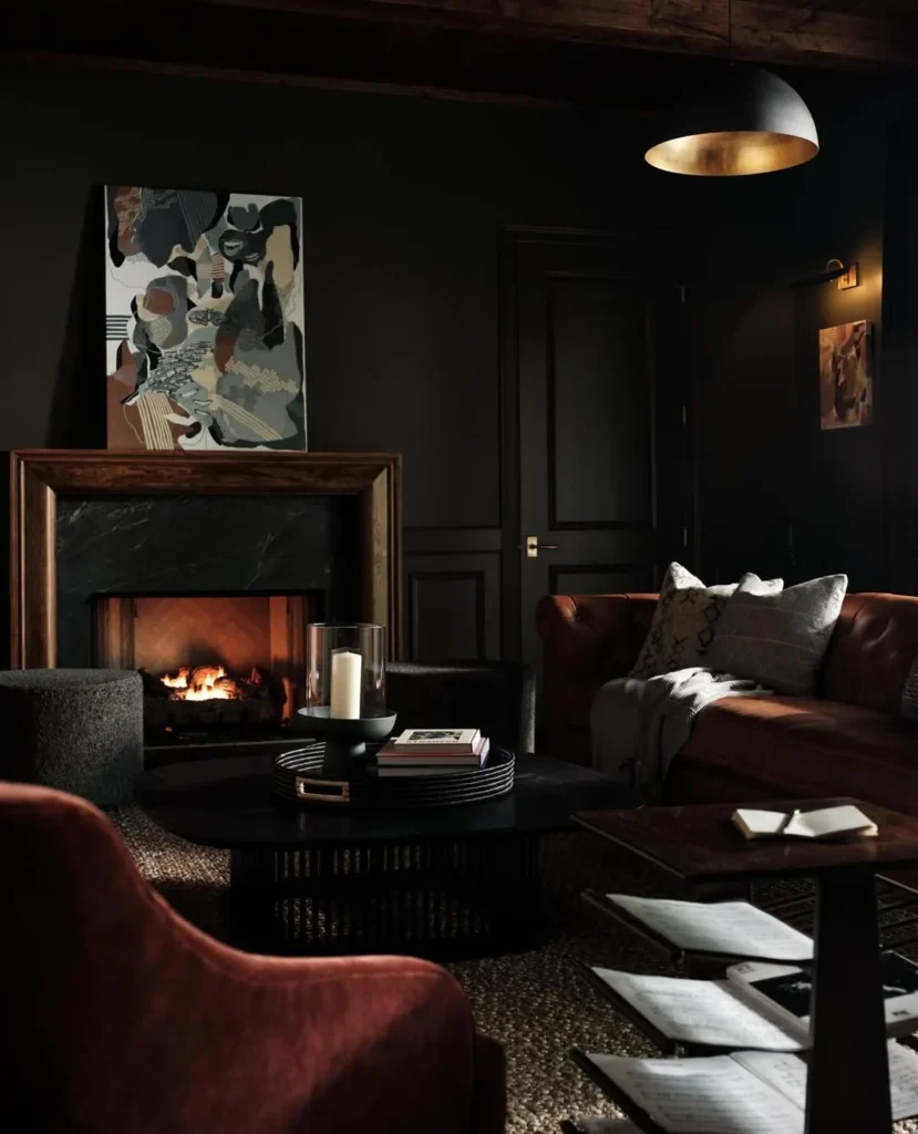 Dark Entertaining Corner