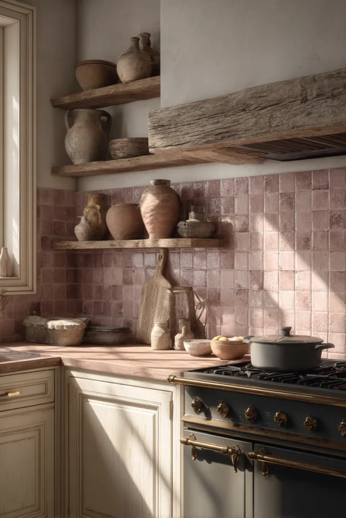 Dusty Rose Vintage Tile Nook