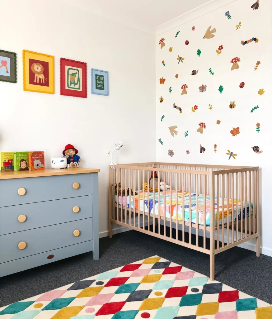 Fresh Green Safari Nursery With Playful Character