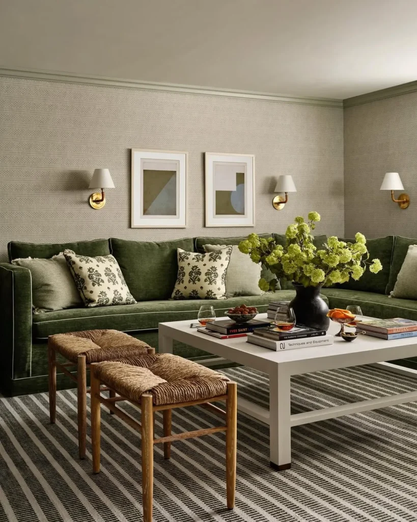 Green Sectional Sitting Room