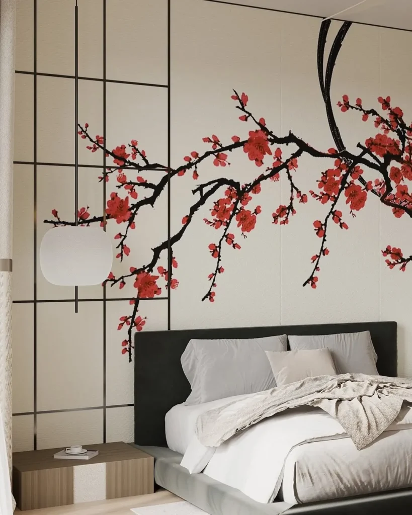 Japanese Blossom Wallpaper for a Statement Bedroom