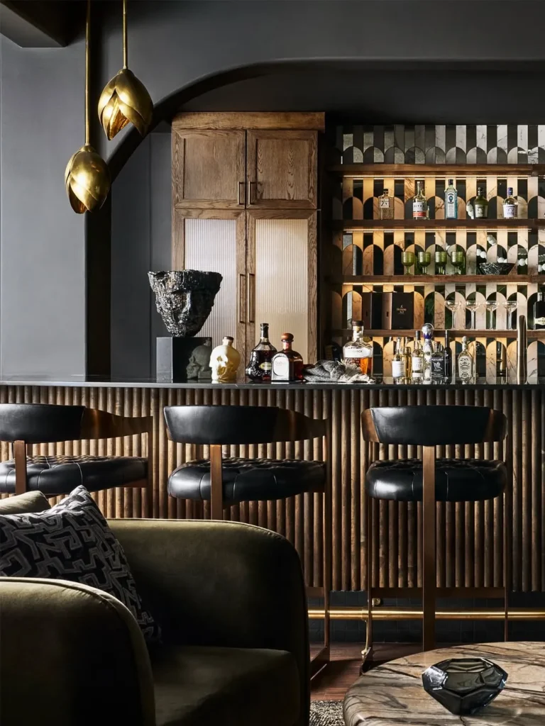 Luxury Moody Wood Home Bar