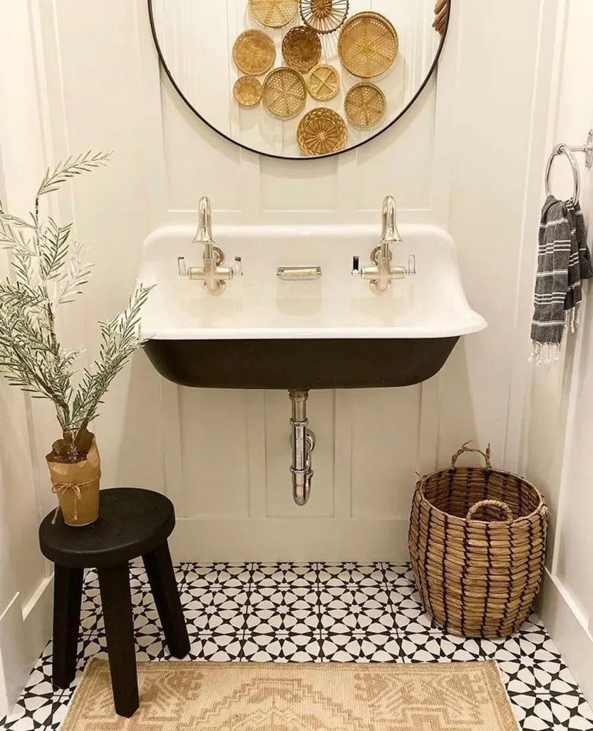 Minimal Black and White Sink Nook