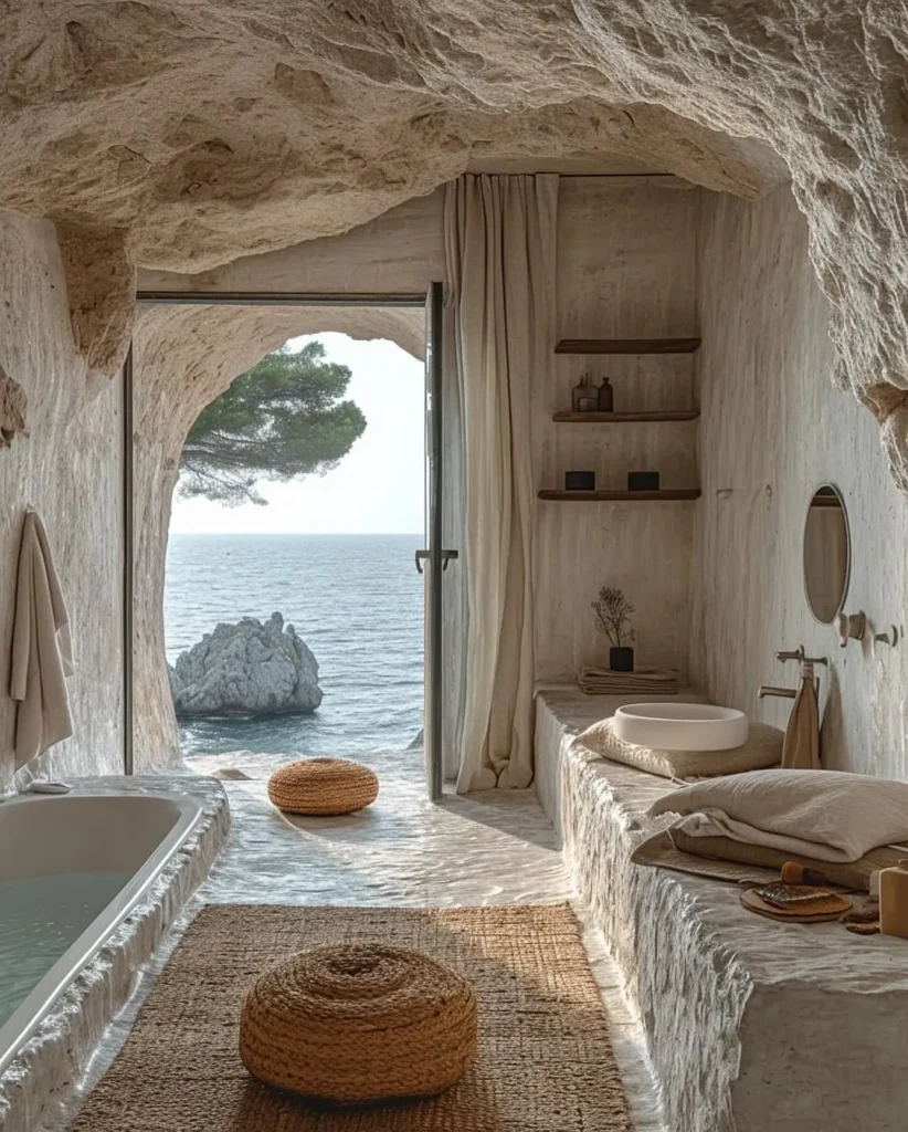 Minimal Seaside Spa Bathroom