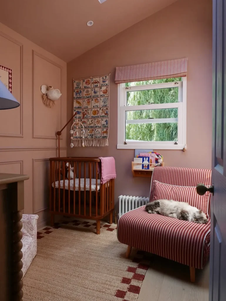 Muted Rose Nursery With Cozy Vintage Touches