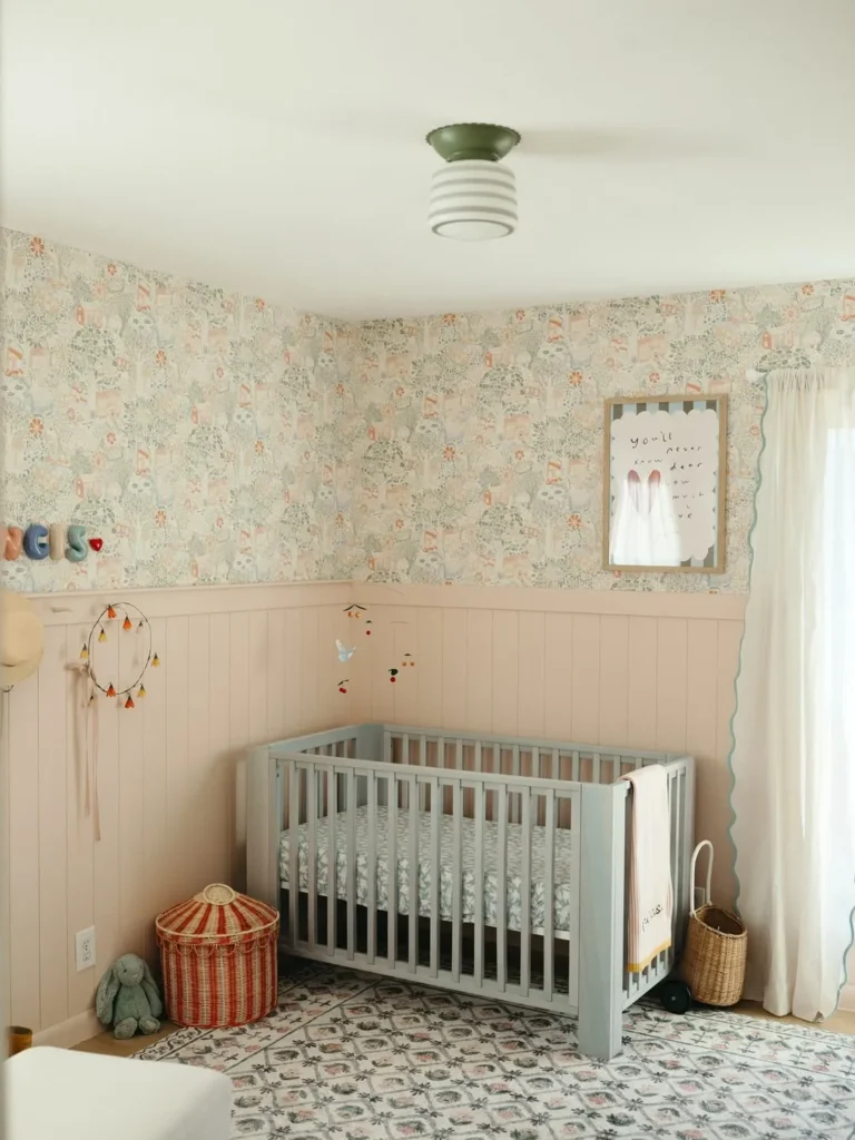 Pastel Storybook Nursery With Playful Wall Patterns