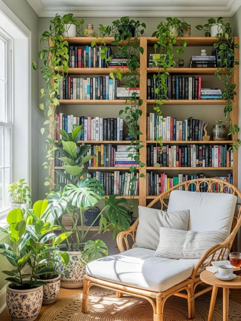 Plant-Filled Reading Corner