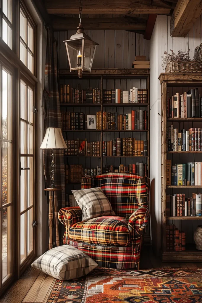 Rustic Farmhouse Home Library