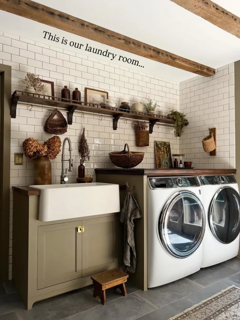 Rustic Farmhouse Laundry Setup