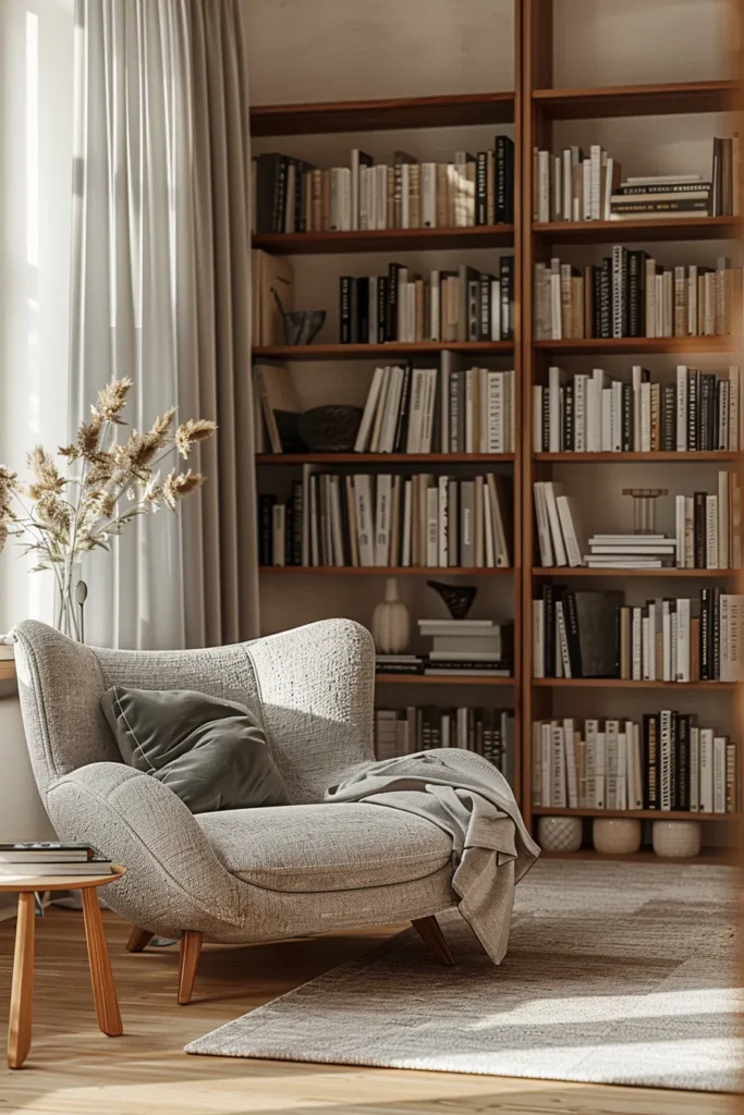 Scandinavian Home Library Style