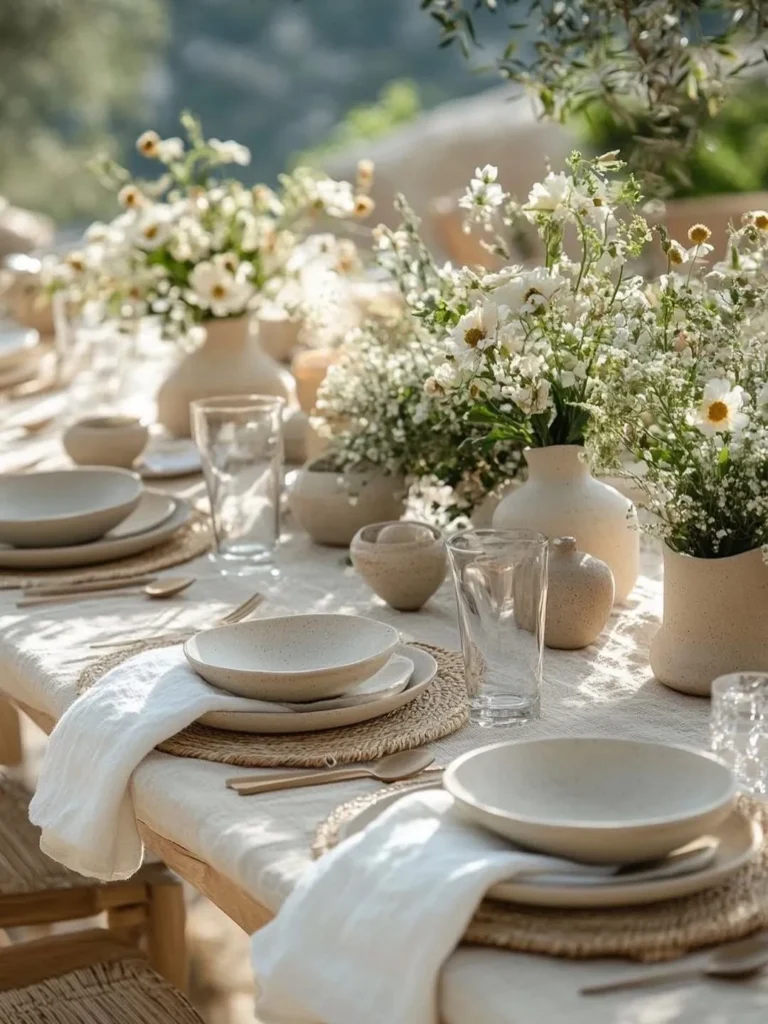 Soft Neutral Garden Party Table