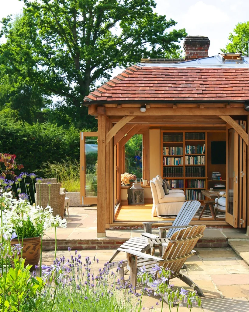 Timber Garden Room with Patio Views