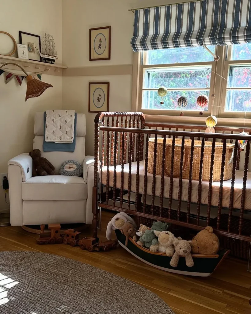 Timeless Blue Nursery With Classic Heritage Charm