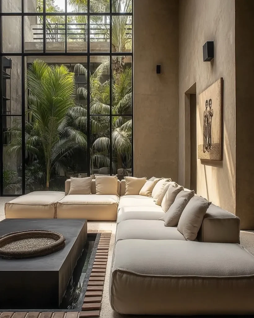 Tropical Minimal Courtyard Living Space