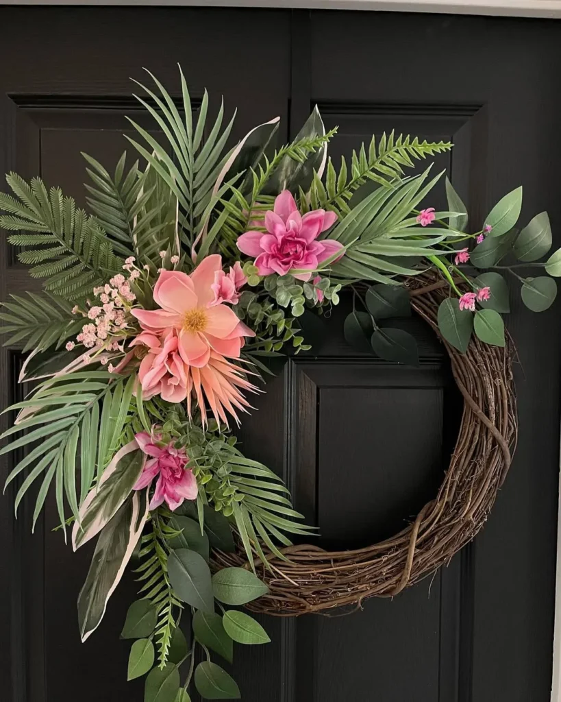 Tropical Pink Summer Wreath