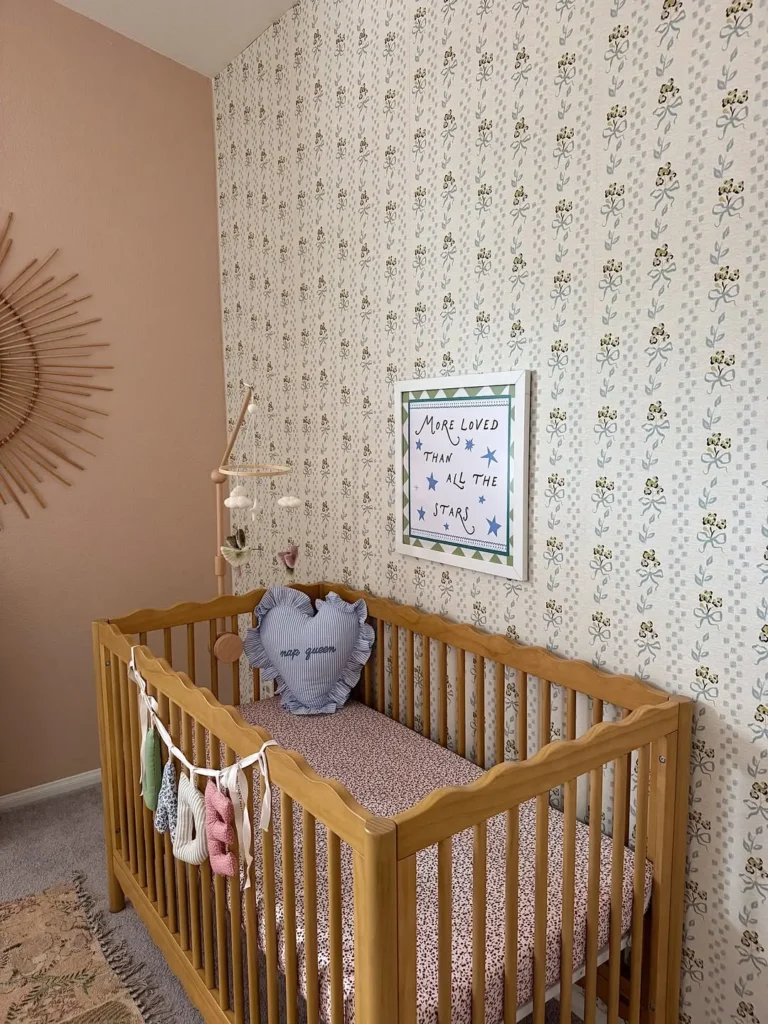 Vintage Floral Nursery With Warm Cottage Charm