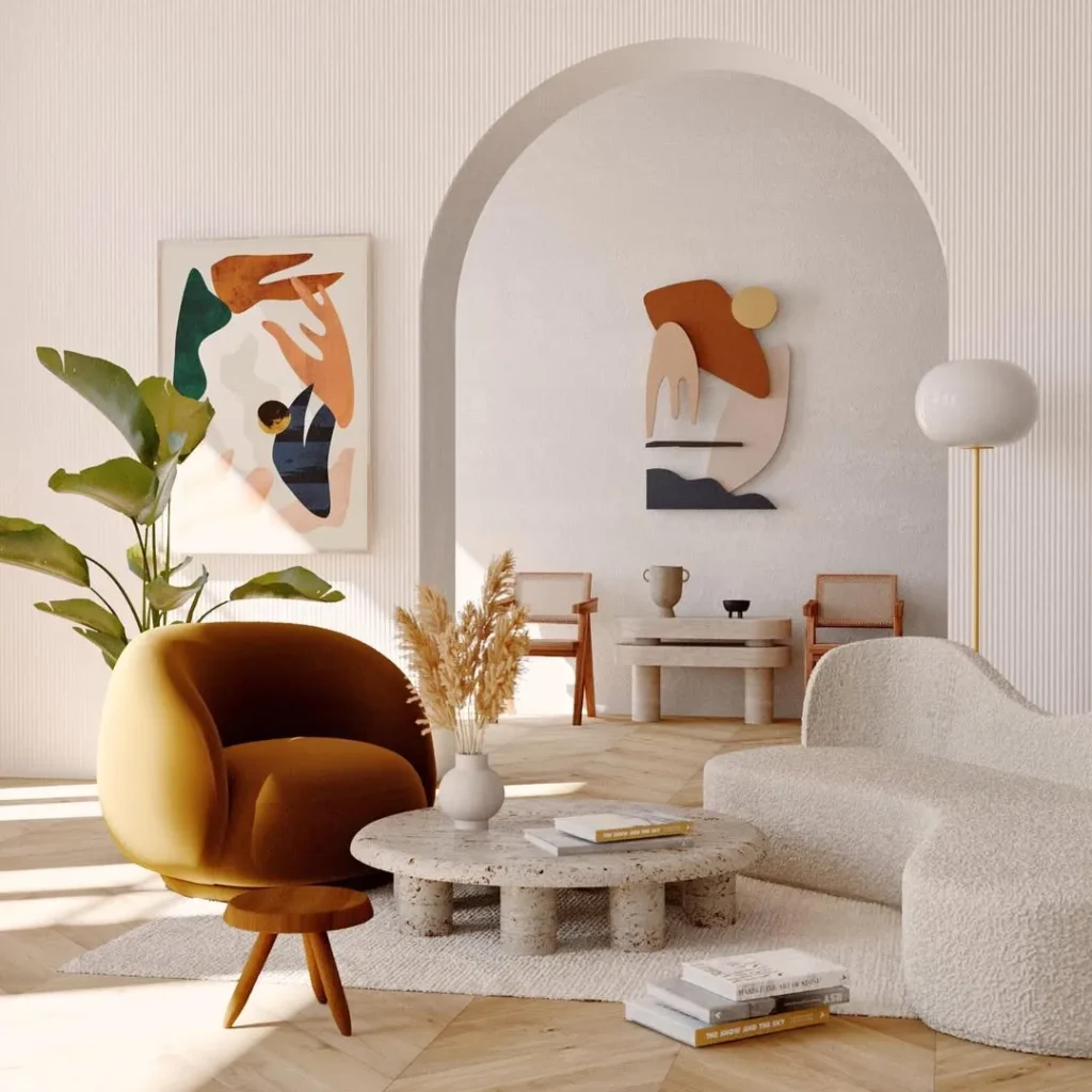 Warm Modern Coastal Accent Corner