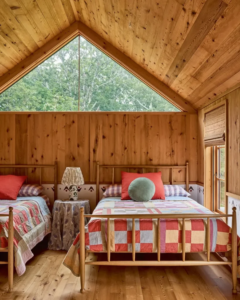 Warm Wood Cottage Bedroom