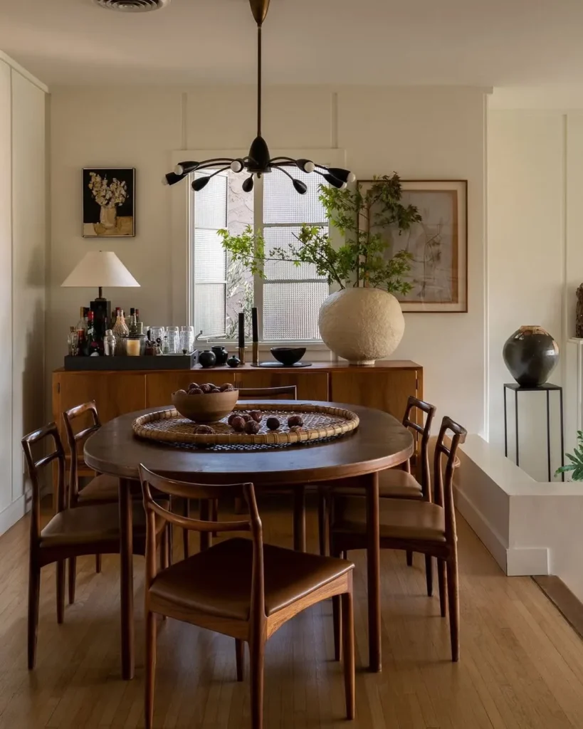 Warm Wood Mid-Century Dining Room