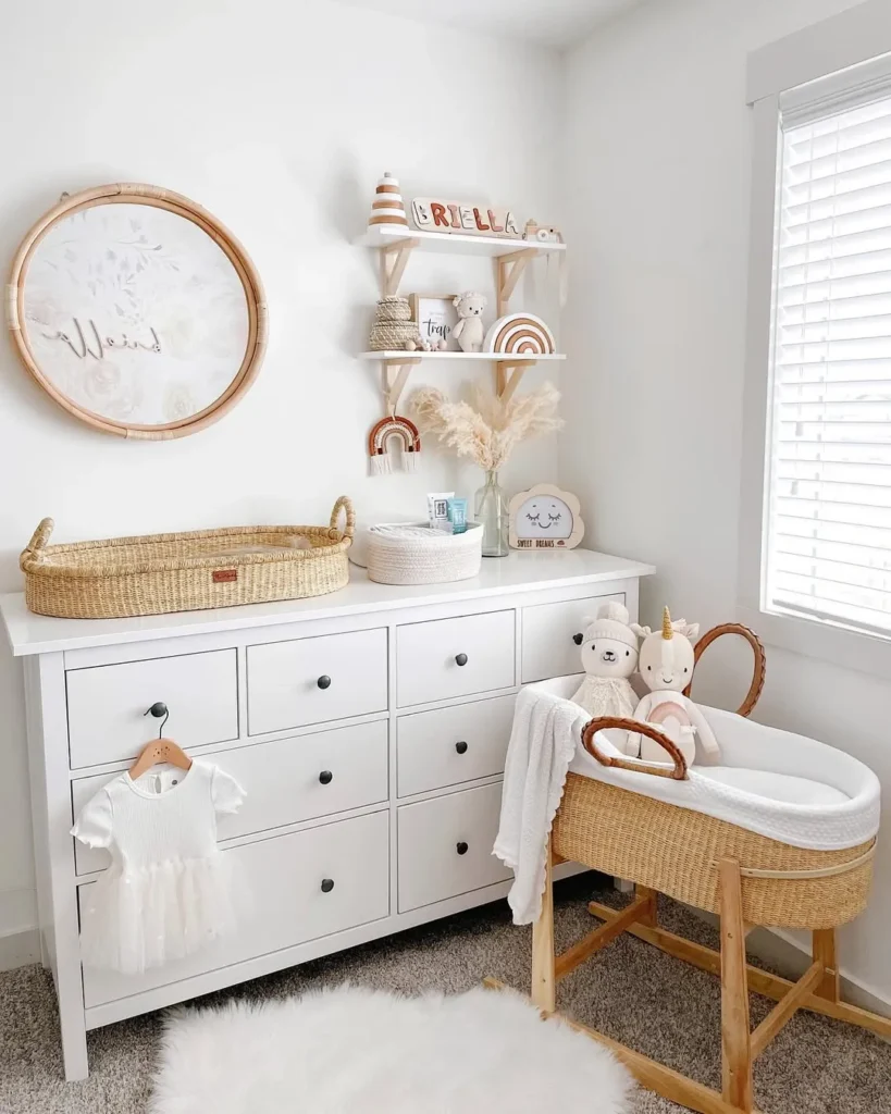 White Nursery With Soft Rainbow Details