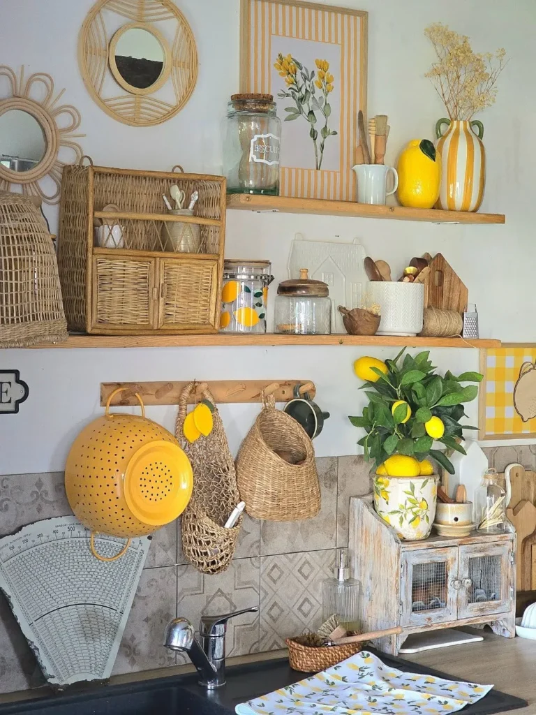 Lemon-Themed Cottagecore Kitchen Ideas