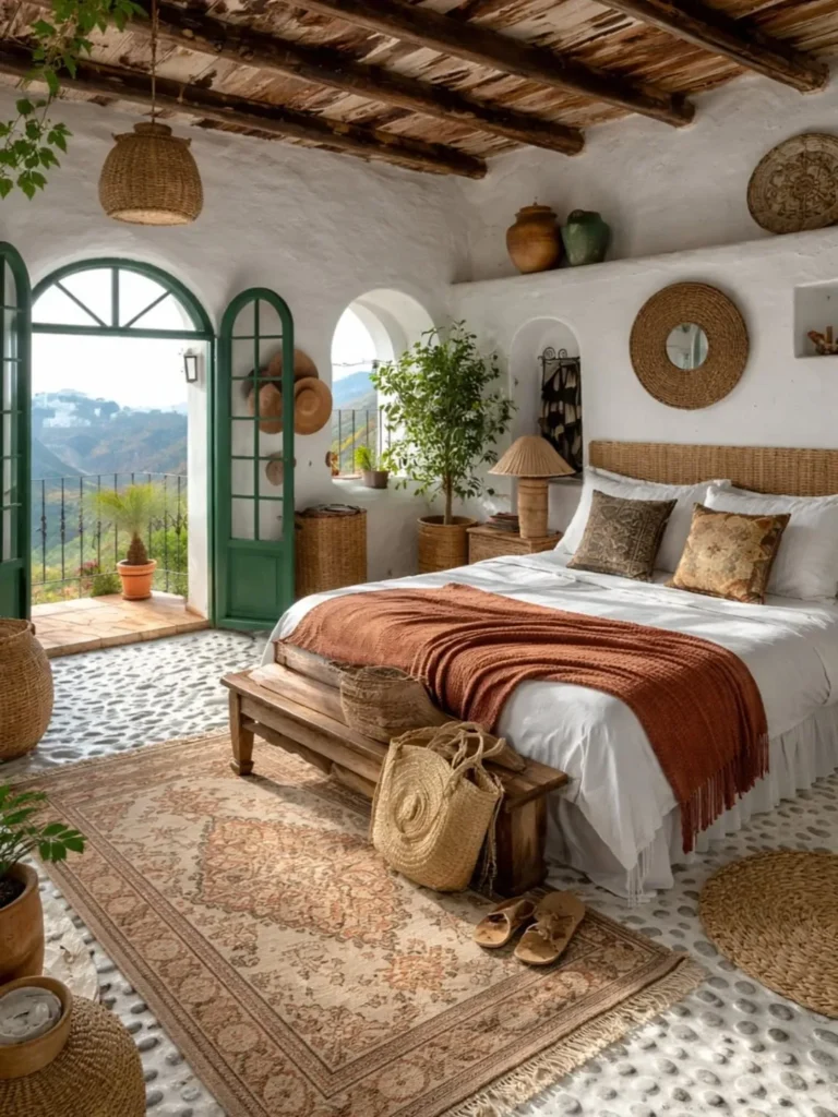 Mediterranean Bedroom Style With Rustic Charm