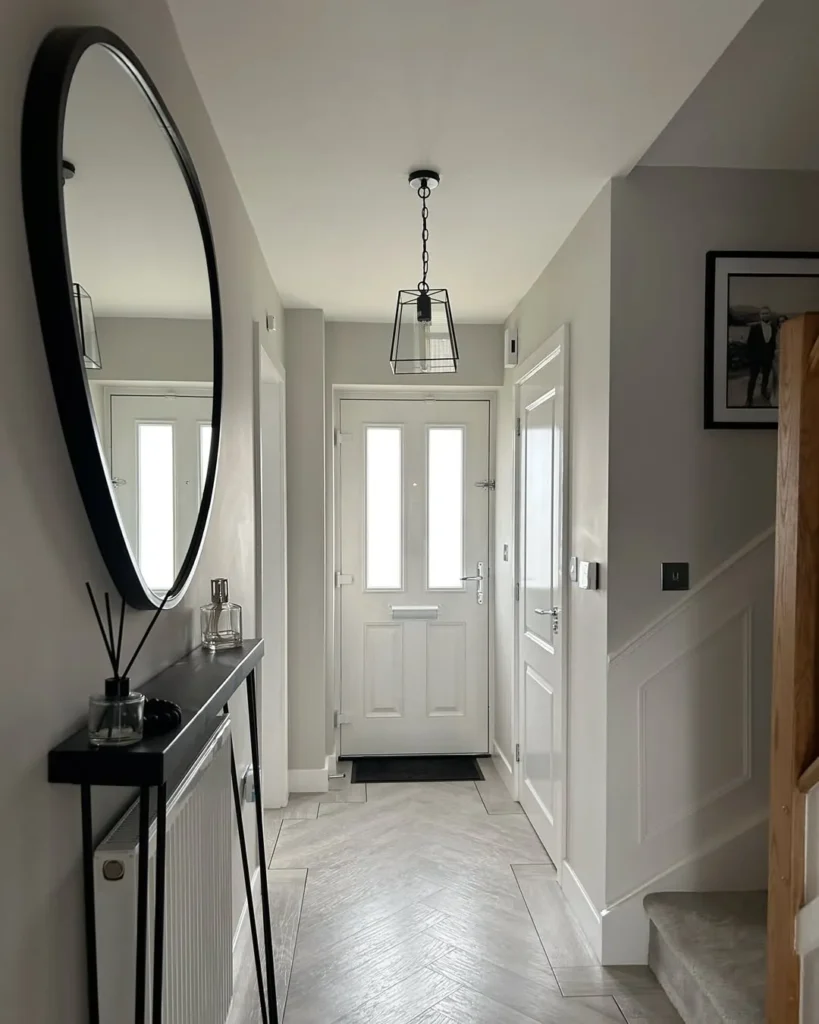Minimal Gray Narrow Entrance Hall