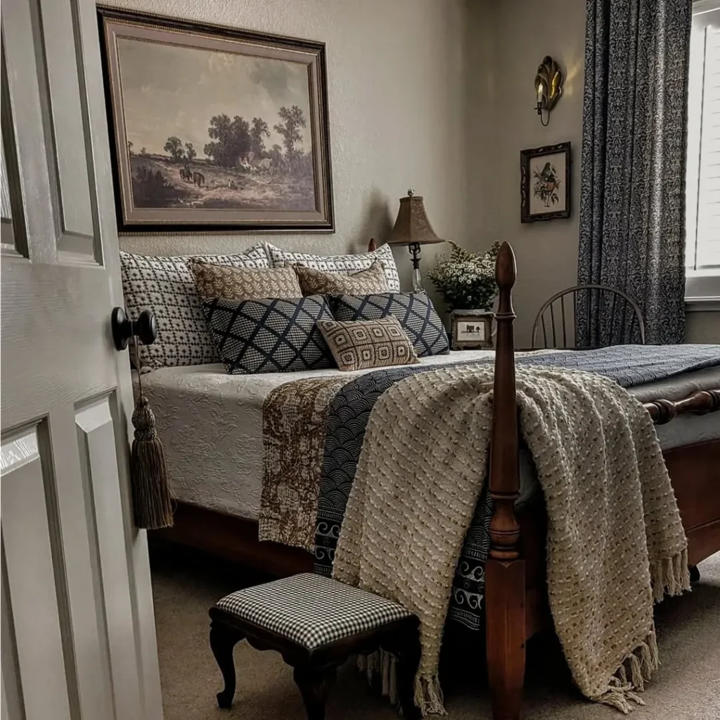 Moody Vintage Guest Bedroom