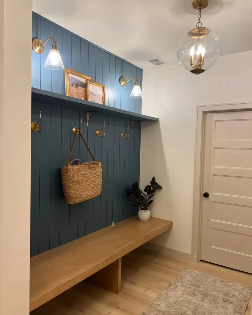 Navy Drop Zone with Wood Bench