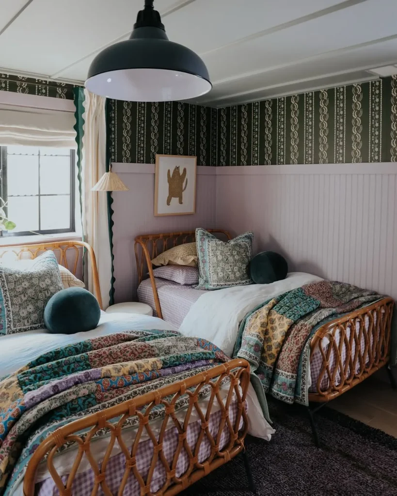 Patterned Rattan Twin Room