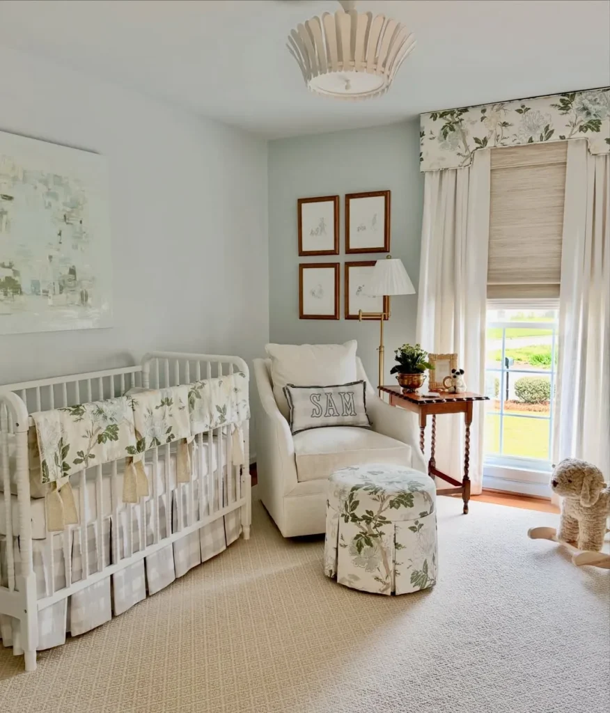 Soft Floral Baby Boy Nursery