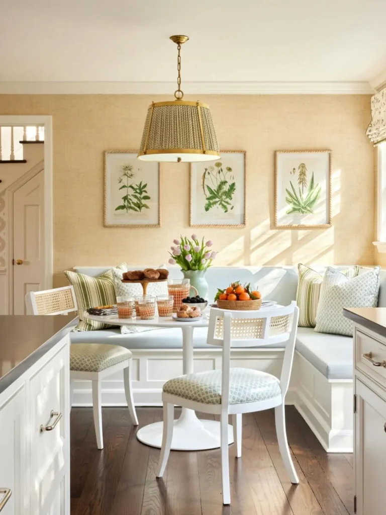 Sunny Breakfast Nook with Built-In Banquette Seating
