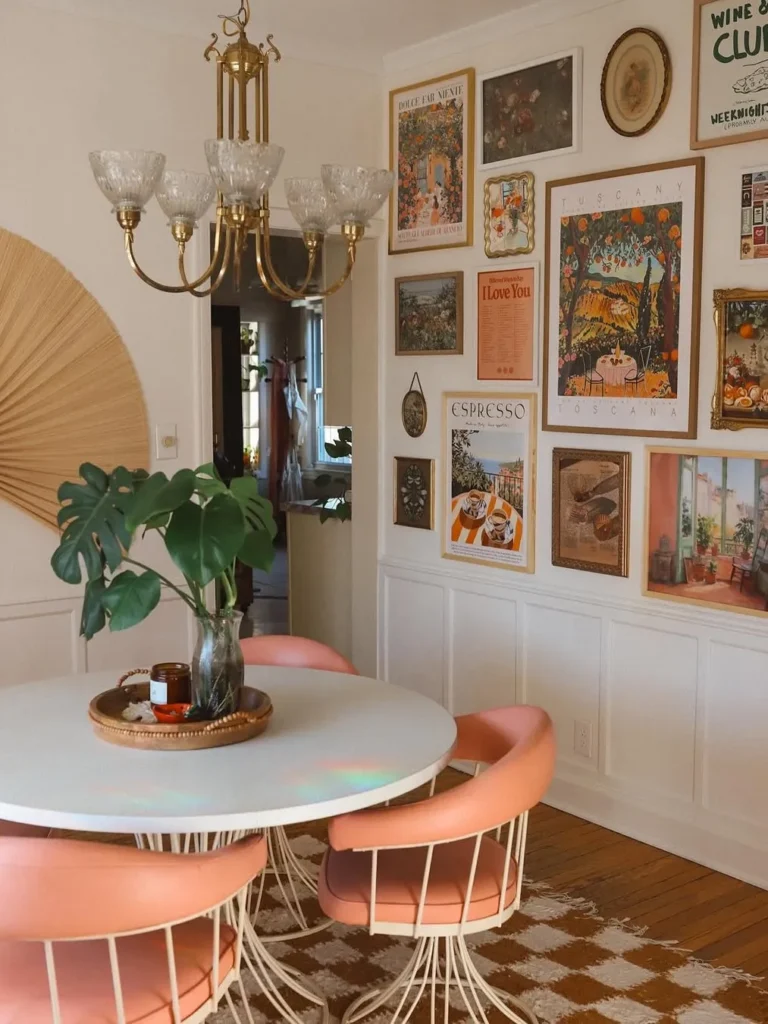 Tuscan-Inspired Dining Room Gallery Wall