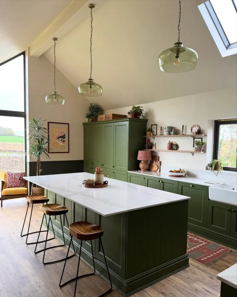 Vaulted Ceiling Kitchen Island Ideas