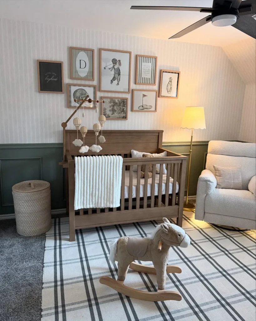 Vintage Sports-Inspired Nursery