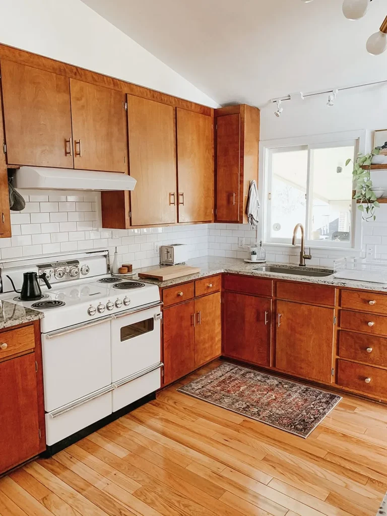 Mid Century Kitchen with Vintage White Range