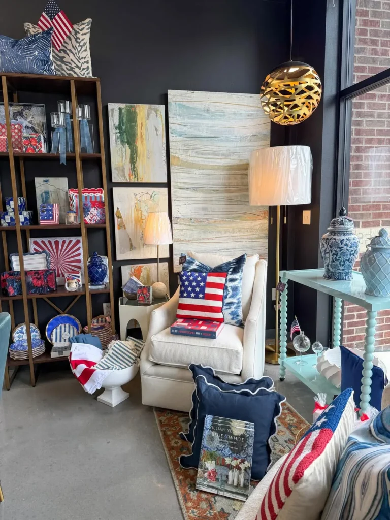 Americana Decor With Bold Red White and Blue Accents