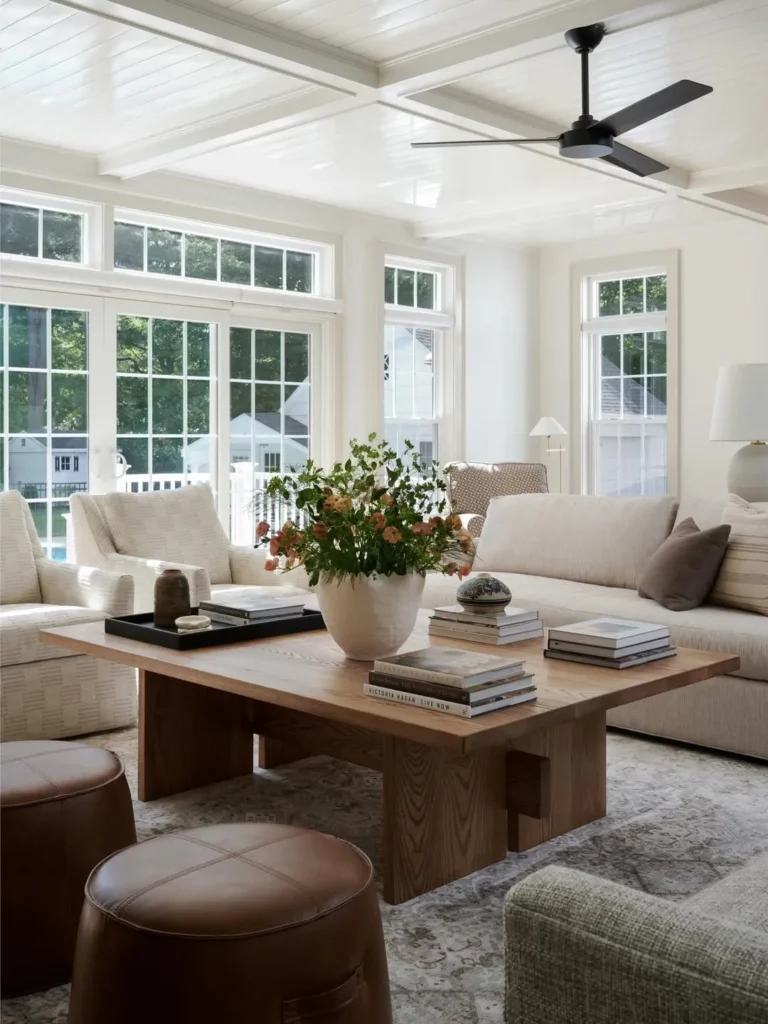 Bright Open-Concept Family Room With Oversized Windows