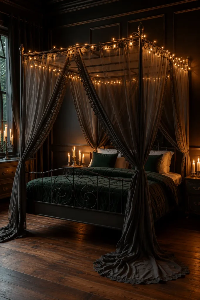 Canopy Bed Ideas for a Dark Cottagecore Bedroom