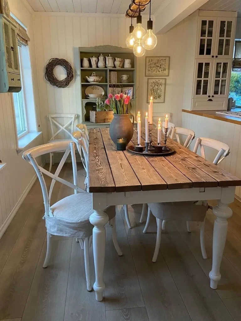 Cozy Dining Room Ideas With Rustic Farmhouse Charm