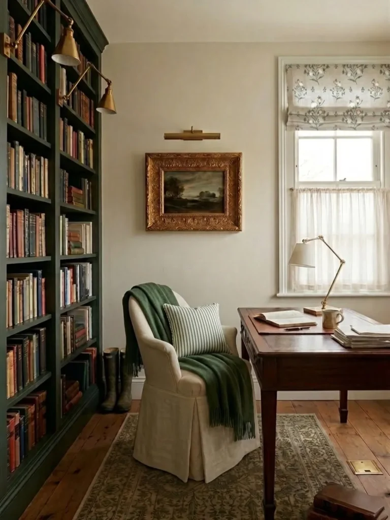 Cozy Reading and Work Space With Classic Charm