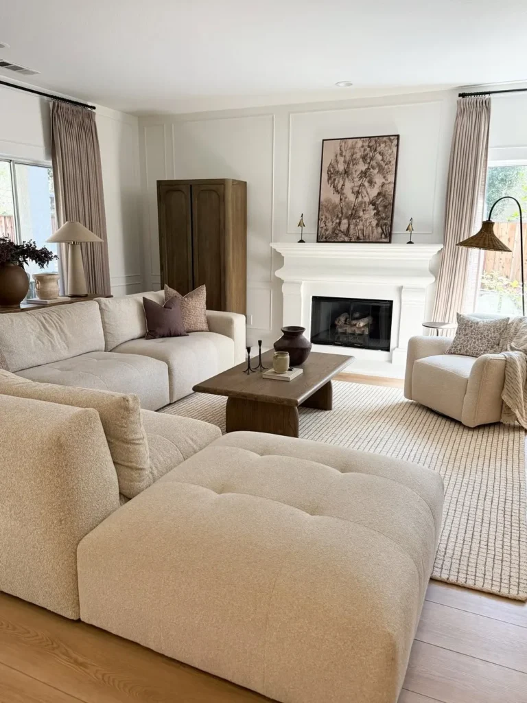 Family Room With Soft Textures and Clean Lines