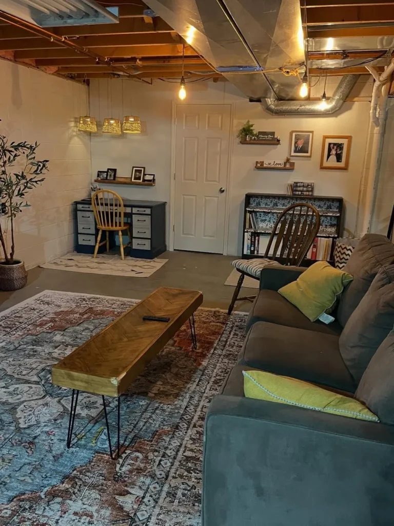 Luxury Basement Game Room With Pool Table and Bar